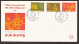 Suriname FDC 1981 International Year Of The Disabled People - Surinam