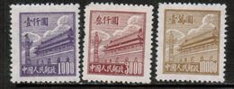 PEOPLES REPUBLIC Of CHINA  Scott # 21-3* VF UNUSED NO GUM AS ISSUED (Stamp Scan # 695) - Neufs