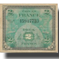 France, 2 Francs, Drapeau/France, 1944, 1944-06-06, TB+, Fayette:VF 16.01 - 1944 Drapeau/France