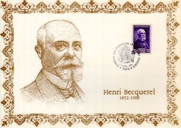 " HENRI BECQUEREL " Sur Encart Commémoratif N°té / Soie Edit° A.M.I.S. Parfait état - Medicine