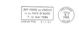 Département Du Calvados - Lisieux - Flamme Secap SPECIMEN - EMA (Printer Machine)