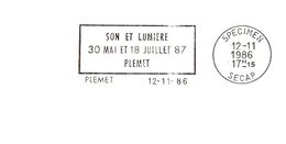 Département Des Côte D'Armor - Plemet - Flamme Secap SPECIMEN - EMA (Printer Machine)