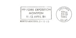 Département De La Dordogne - Montpon Menestrol - Flamme Secap SPECIMEN - EMA (Empreintes Machines à Affranchir)