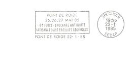 Département Du Doubs - Pont De Roide - Flamme Secap SPECIMEN - Freistempel