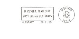 Département Du Doubs - Le Russey - Flamme Secap SPECIMEN - Freistempel