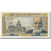 France, 500 Francs, Victor Hugo, 1958, 1958-02-06, SUP, Fayette:35.08, KM:133b - 500 F 1954-1958 ''Victor Hugo''