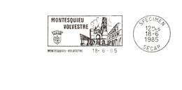 Département De La Haute Garonne - Montesquieu Volvestre - Flamme Secap SPECIMEN - Freistempel