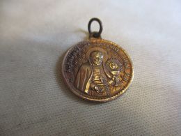 Médaille Religieuse Ancienne Pour Chainette/Cuivre/Alphonse De LIGUORI Priez P N /Vierge à L'Enfant/Mi-XIXéme ?  CAN84 - Godsdienst & Esoterisme