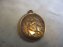Médaille Religieuse Ancienne Pour Chainette/Bronze/St MAURICE Priez P N /Ô Marie /Mi-XIXéme ?  CAN85 - Religion & Esotérisme