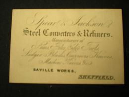 SCHEFFIELD - SPEAR & JACKSON _ STEEL CONVERTERS & REFINERS - BUSINESS CARD/ CARTE DE VISITE 9 X 6 - Sheffield