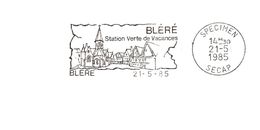 Département De L'Indre Et Loire - Bléré - Flamme Secap SPECIMEN - EMA (Printer Machine)