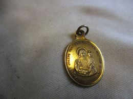 Médaille Religieuse Ancienne Pour Chaînette/Cuivre/Saint JOSEPH / Sainte ANNE/Fin-XIXéme, Début XXéme ?  CAN86 - Religion & Esotérisme