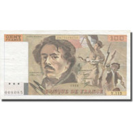 France, 100 Francs, Delacroix, 1978, 1986, TTB+, Fayette:69.10, KM:154b - 100 F 1978-1995 ''Delacroix''