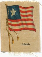 Flag Painted On Silk Liberia  Size 5 By 7 Cms .  Circa 1910. . Drapeau     Soie - Liberia