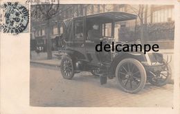 75 - PARIS - Carte Photo Automobile DE DION BOUTON Avec Son Chauffeur - Beau Plan 1905 - Taxis & Fiacres