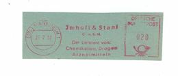 Briefausschnitt AFS - 17a Mannheim 1957 - Imhoff & Stahl Gmbh Chemikalien Drogen Arzneimittel - Pharmacy