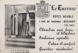 Belfort 90 - Hôtel "Le Turenne" 1 Rue De Turenne - Hall D'entrée - Publicité - Blason - RARE - Belfort - Stad