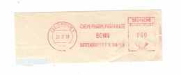 Briefausschnitt AFS - 22c Bonn Chemisch-Pharmazeutische Präparate Bonn Dottendorferstrasse 1958 Musterdruck - Pharmacy