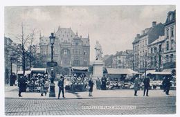 Cpa Bruxelles Place  Marché - Cafés, Hôtels, Restaurants