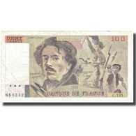 France, 100 Francs, Delacroix, 1989, TTB, Fayette:69.13a, KM:154d - 100 F 1978-1995 ''Delacroix''