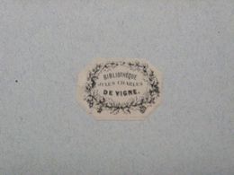 Ex-libris Typographique XIXème - BELGIQUE - JULES CHARLES DE VIGNE - Exlibris