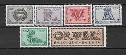 BELGIO - 1943 - N. 625/30** (CATALOGO UNIFICATO) - Unused Stamps