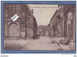 Carte Postale 72. Montmirail  Rue De L'église Trés Beau Plan - Montmirail
