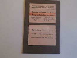 ZA293.7 Billet -Ticket  Funivia MERANO-AVELENGO - Schwebebahn Meran- Hafling  L.400 - Europa