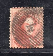 APR68  - BELGIO 1863 , Unificato 40 Cent Rosa Carminio N. 16 Usato Dent 12 1/2x13 1/2 - 1863-1864 Médaillons (13/16)