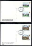 GB GREAT BRITAIN 1979 FDC FDI PHQ CARDS HORSERACING & DERBY BICENTENARY GUTTER PAIRS ON BACK No 36 HORSES PAINTINGS - Cartes PHQ