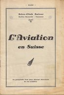 Aviation - Aéro-Club - Section Romande - Lausanne - 1929 - Rare - Advertisements