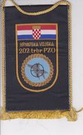 CROATIA  --  HRVATSKA VOJSKA  --  202. TRBR PZO  --  ANTI- AIRCRAFT WARFARE 17 Cm X 10,5 Cm  -  BANNER, PENNANT, DRAPEAU - Banderas