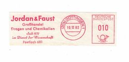 Briefausschnitt AFS - 20b Göttingen 1962 - Jordan & Faust Drogen Chemikalien Wissenschaft Dienst - Pharmacy