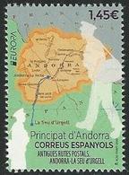 ANDORRA ESPAÑOLA /SPANISH ANDORRA - EUROPA 2020 -"ANTIGUAS RUTAS POSTALES -ANCIENT POSTAL ROUTES" -SERIE N - 2020