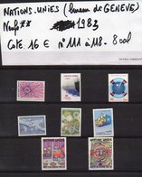 ONU--NATIONS-UNIES--bureau De Genève--année 1983  Complète -NEUFS ** N°96 à 110 --cote 16€.......à Saisir - UNO