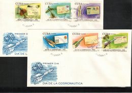 Cuba 1989 Space / Raumfahrt Interesting Letters FDC - Amérique Du Sud