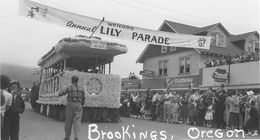 BROOKINGS CARTE PHOTO OLD PHOTO POST CARD ANNUAL LILY PARADE OREGON ETATS UNIS - Altri & Non Classificati