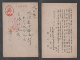 JAPAN WWII Military 2sen Postcard NORTH CHINA WW2 MANCHURIA CHINE MANDCHOUKOUO JAPON GIAPPONE - Military Service Stamps