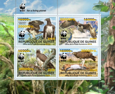 GUINEA REP. 2019 MNH WWF Birds Of Prey Greifvögel Raubvögel Oiseaux De Proie GOLD FOIL - OFFICIAL ISSUE - DH1918 - Ongebruikt