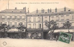 28-CHARTRES- PLACE DE LA GARE, HÔTEL E RESTAURANT DE L'OUEST - Chartres