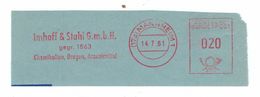 Briefausschnitt AFS - 17a Mannheim 1961 - Imhoff & Stahl Gmbh Chemikalien Drogen Arzneimittel - Pharmacy