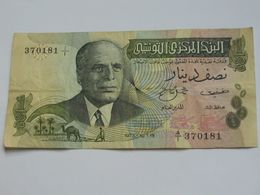 1/2 Un Demi  Dinar 1973 - Banque Centrale De Tunisie **** EN ACHAT IMMEDIAT **** - Tunisia