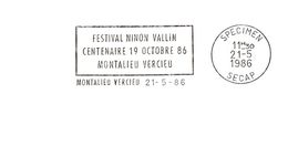 Département De L'Isère - Montalieu Vercieu - Flamme Secap SPECIMEN - EMA (Empreintes Machines à Affranchir)