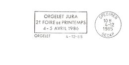 Département Du Jura - Orgelet - Flamme Secap SPECIMEN - EMA (Printer Machine)