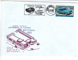 Romania , Roumanie , 1982 ,Botosani , Philatelic Exhibition -The Car And Tourism , Special Cancell - Postmark Collection