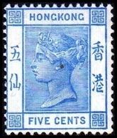 1882. HONG KONG. Victoria FIVE CENTS. Hinged. (Michel 36a) - JF364463 - Unused Stamps