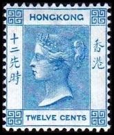 1902. HONG KONG. Victoria TWELVE CENTS. Hinged. (Michel 59) - JF364471 - Neufs