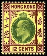 1903. HONG KONG. Edward VII 12 CENTS. Hinged. (Michel 67) - JF364477 - Nuevos