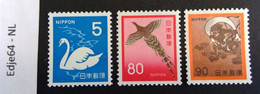 1971 Japan Frankeerzegels Zwaan Fazant Windgod - Unused Stamps