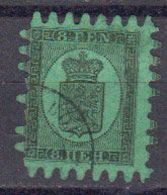 Finlande Administration Russe 1866 1870 Yvert 6 Oblitere Perces En Serpentins Manque Des Dents - Used Stamps